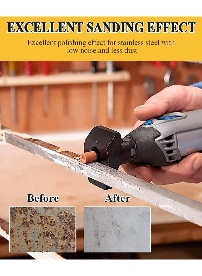 Sanding Bits for Dremel Rotary Tool, Grinding Stone Sanding Drill Bits with 1/8" Shank, Aluminium Oxide Tough Enough to Metal Rust Removal/Smoothing/Sharpening, Different Shape Meet More Needs, 42Pcs - Image 5